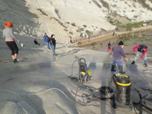 Die Scala dei Turchi wurde aufgeräumt